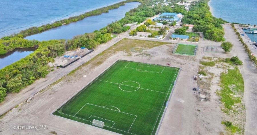 Youth Ministry Completes the Football Ground of Kendhikulhudhoo