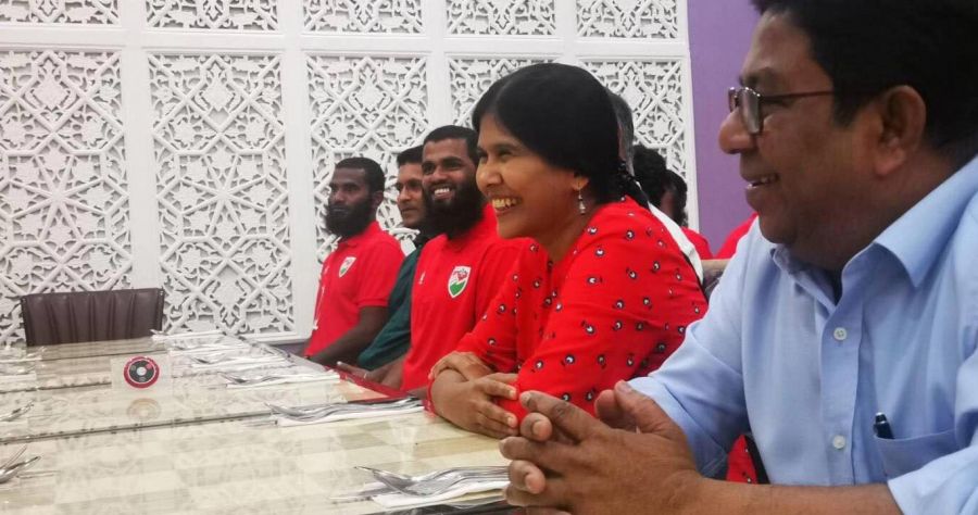 Maldivian Ambassador to Malaysia Meets With Maldives National Team